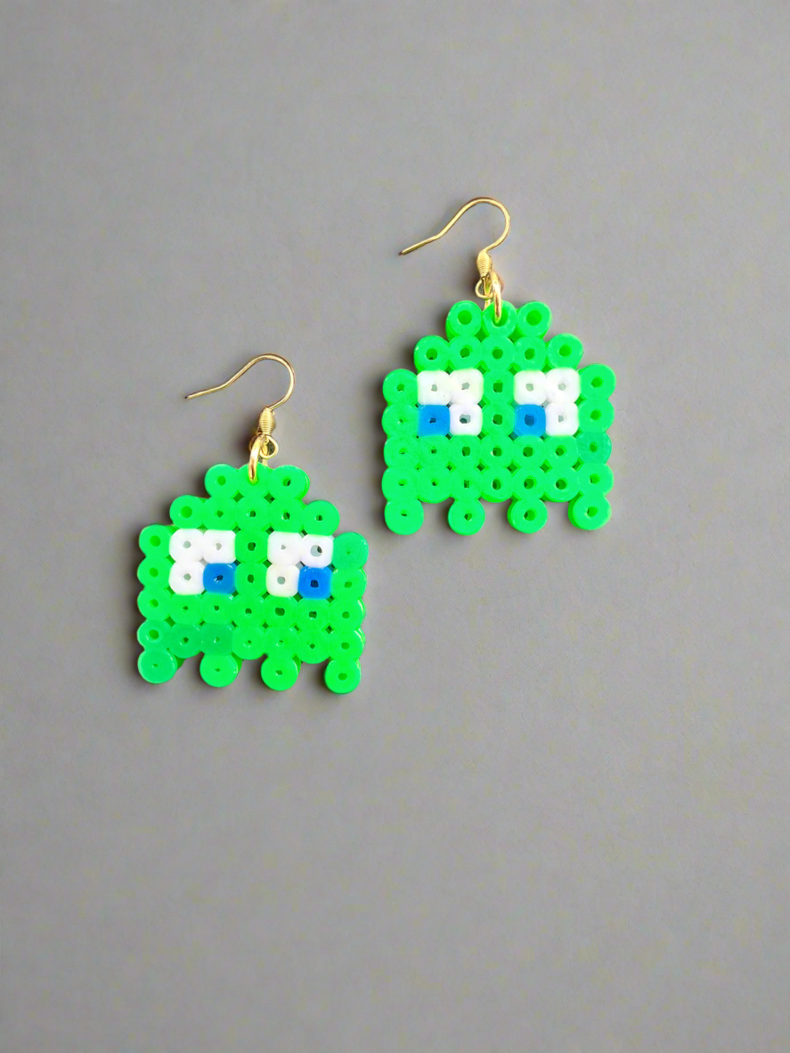 ๐ป Pixel Ghost Earrings โ Retro Arcade Icons