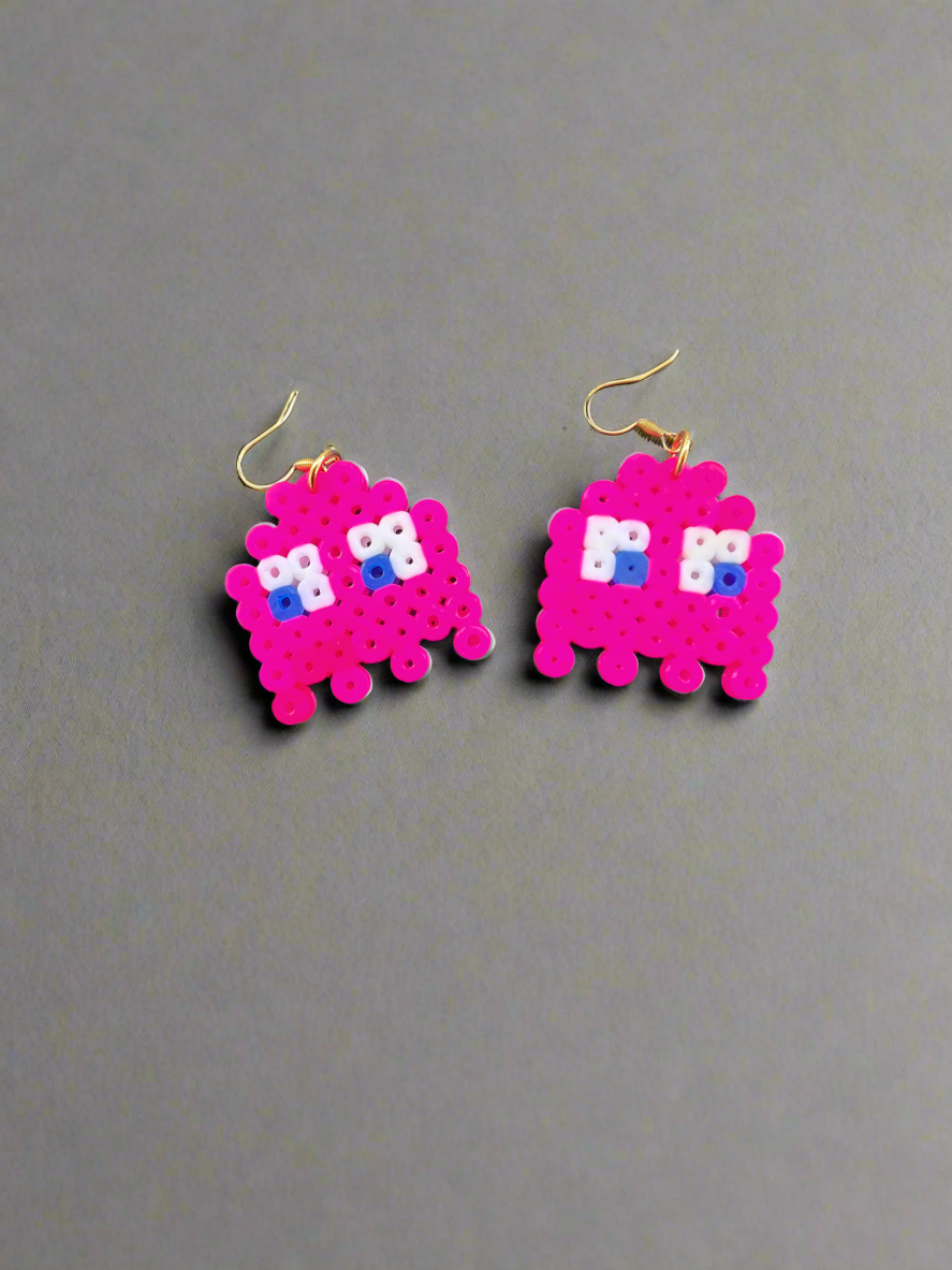 ๐ป Pixel Ghost Earrings โ Retro Arcade Icons
