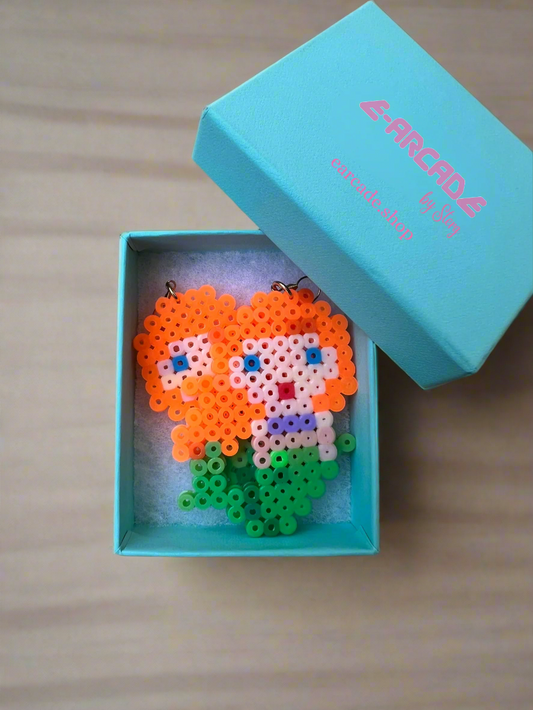 🧜♀️ Pixel Ariel Earrings – Mermaid Magic in 8-Bit Style
