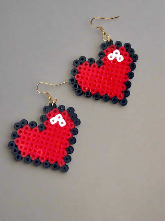 ❤️ Pixel Heart Earrings – 8-Bit Love You Can Wear