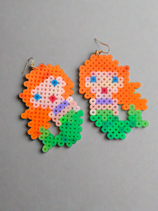 🧜‍♀️ Pixel Ariel Earrings – Mermaid Magic in 8-Bit Style