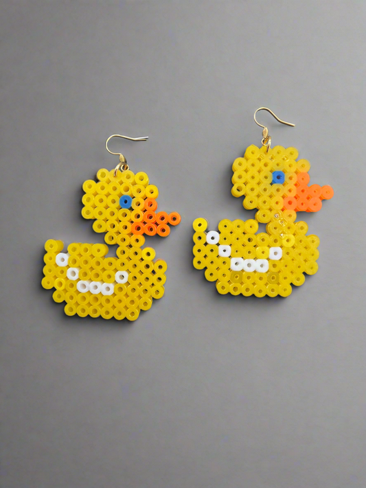 🐥 Pixel Duck Earrings – Quirky, Cute & Totally Retro