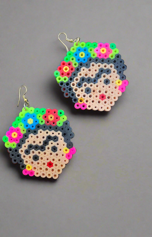 🎨 Frida Kahlo Earrings – Handmade Art